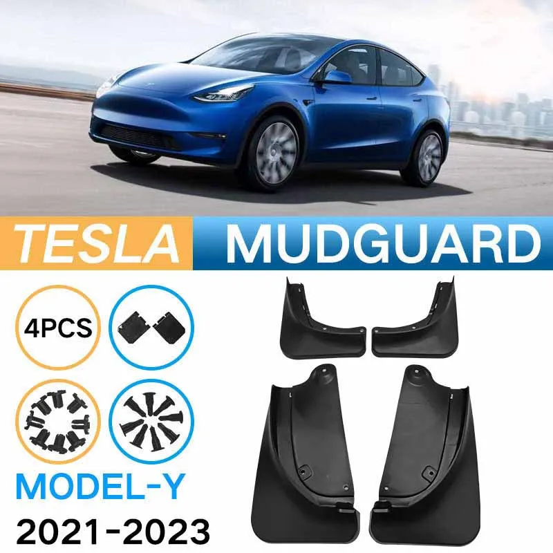 

Car Mudflaps Splash Guards Mudguards Front Rear Fender Protector ABS For Tesla MODEL Y 2020-2023 Auto Accessories