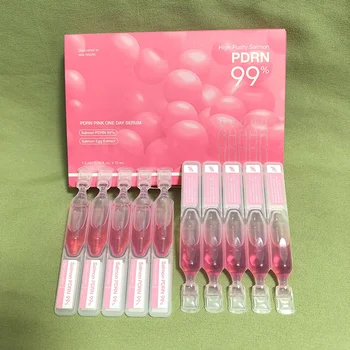 Korean 99% High Purity PDRN Single-Use Ampoule Serum Pink PDRN Hyaluronic Acid Collagen Brightening Collagen Hydrate 1.5mlx10pcs