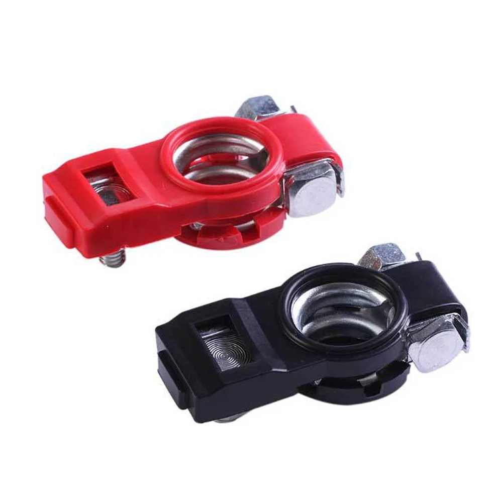 2PCSUniversalNegativePositiveAutoBatteryCableTerminalTopPost