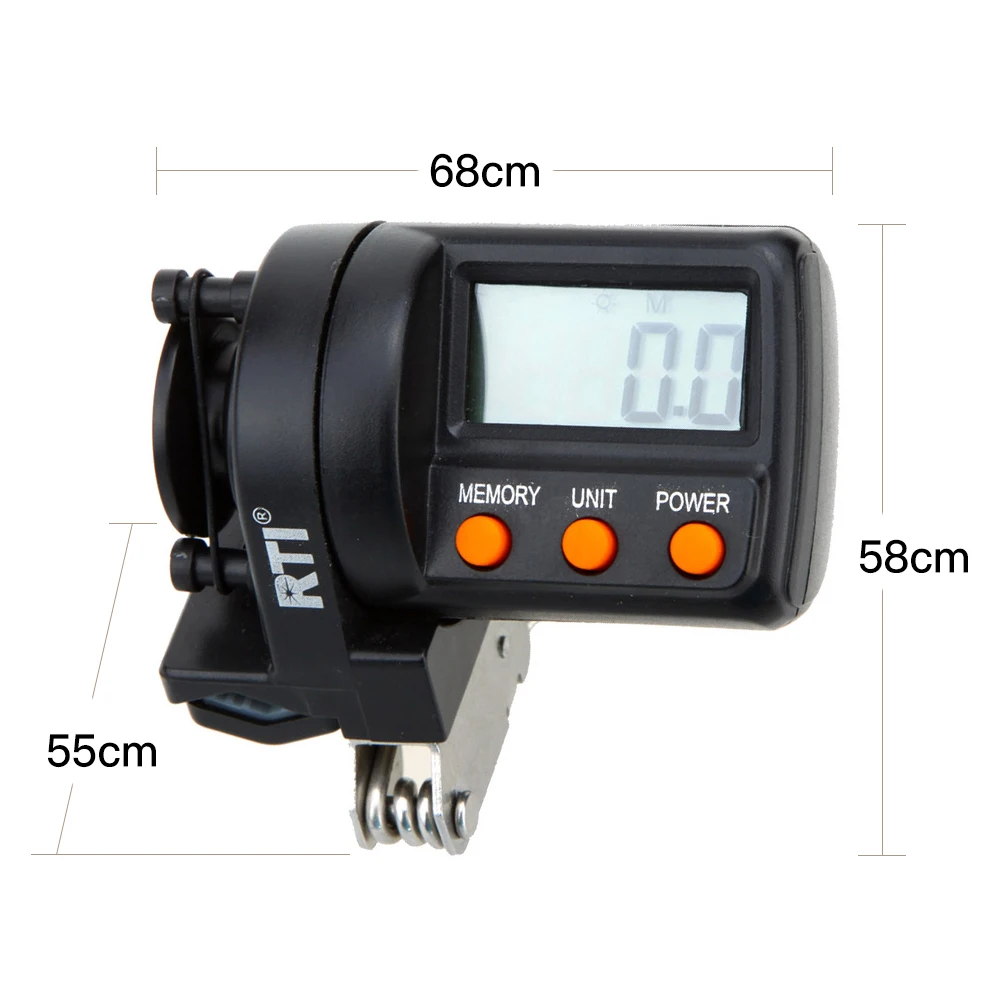 Fishing Electronic Night Fishing Depth Finder Counter Feeder Tackle Tool 999.9M Digital Display Line Counter
