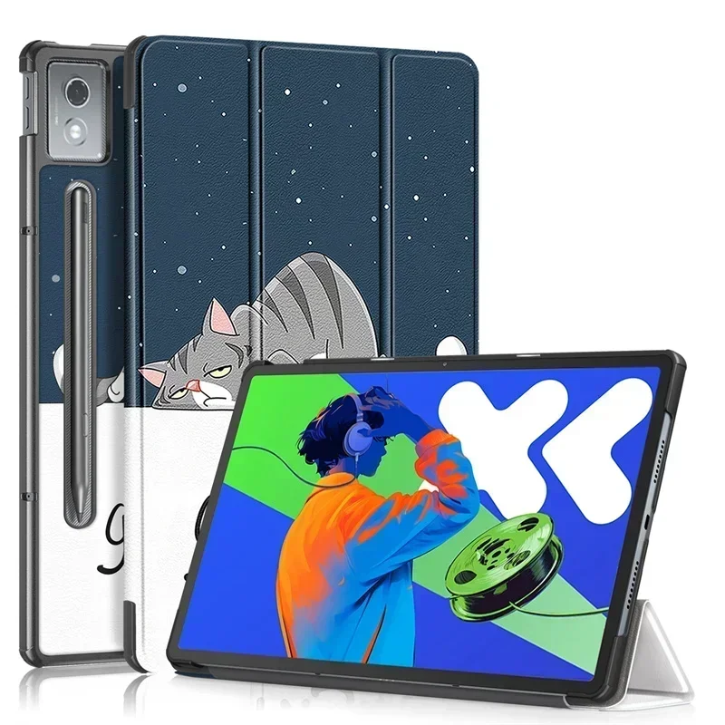 Premium Trifold Magnetic Leather Stand Hard Smart Cover