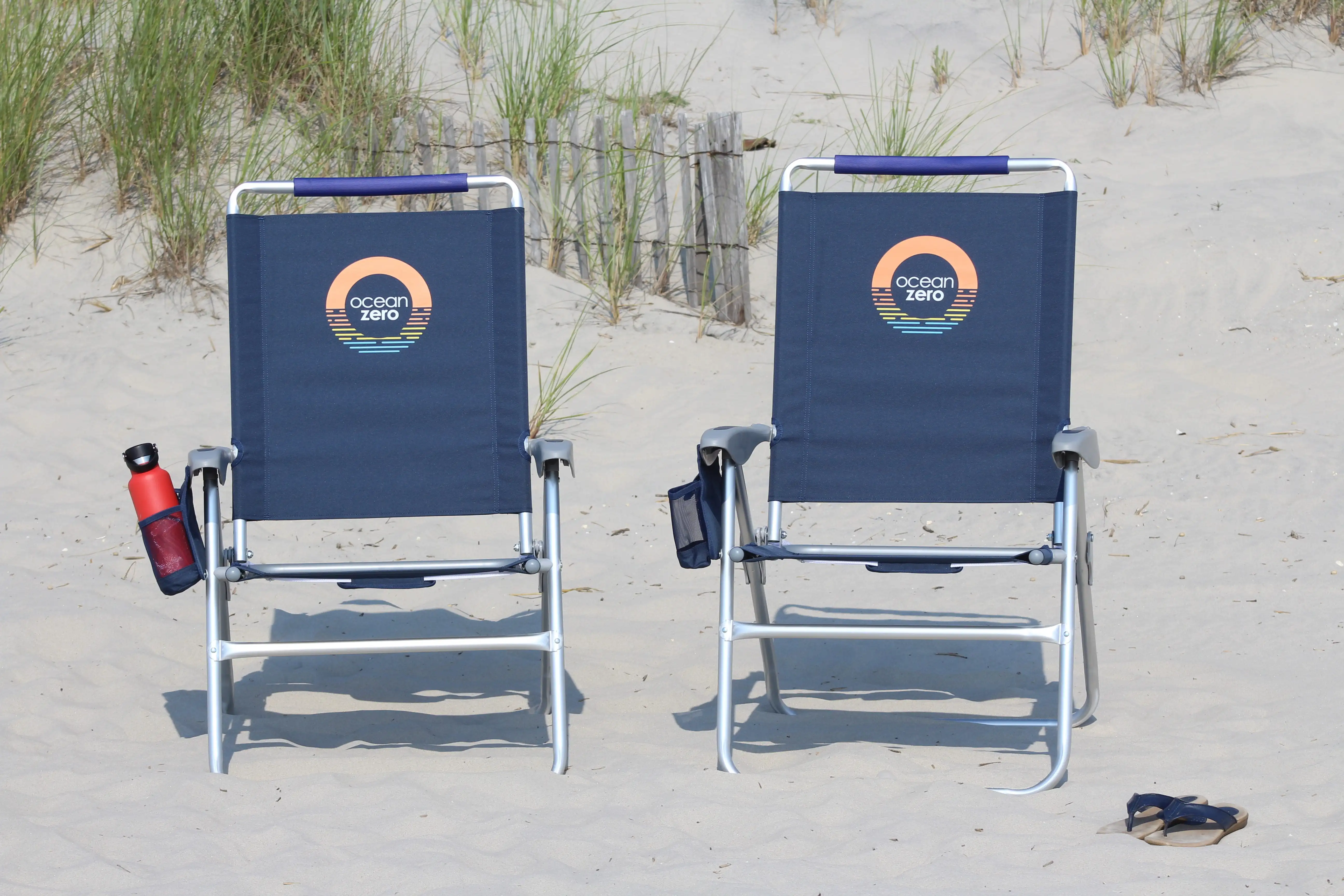 

Set of 2. Blue, Ocean Zero, Tall Height Beach Chair, Blue