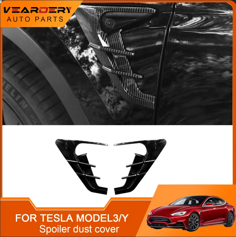 

Автомобильные аксессуары для Tesla Model 3 /Y 2021, края камеры, боковое крыло автомобиля, крышка панели, спойлер, пылезащитный чехол, модификация украшения