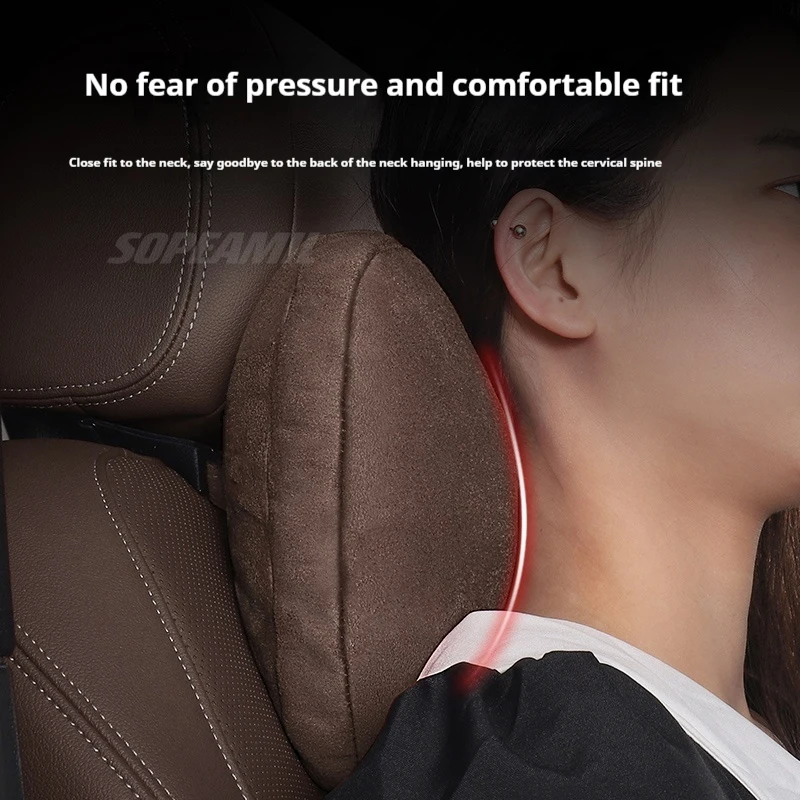 Suede Neck Support Car Pillow 5