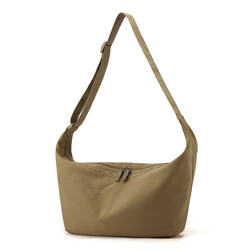 Fashionable large capacity crossbody bag - multifunctional solid color Korean style dumpling shoulder bag, suitable for casual o