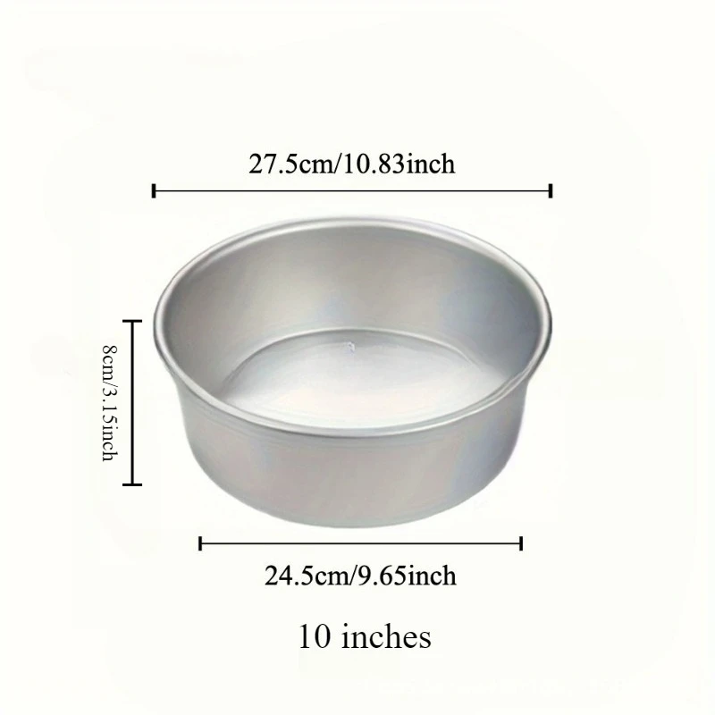 Aluminium ronde cakevorm met vlakke bodem - 25 cm