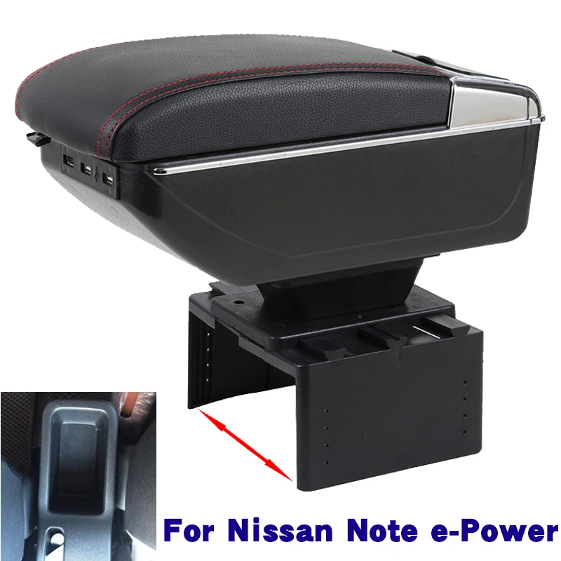 

For Nissan Note e-Power Armrest Box car Center Console Storage armrest Box modification accessories with USB interface
