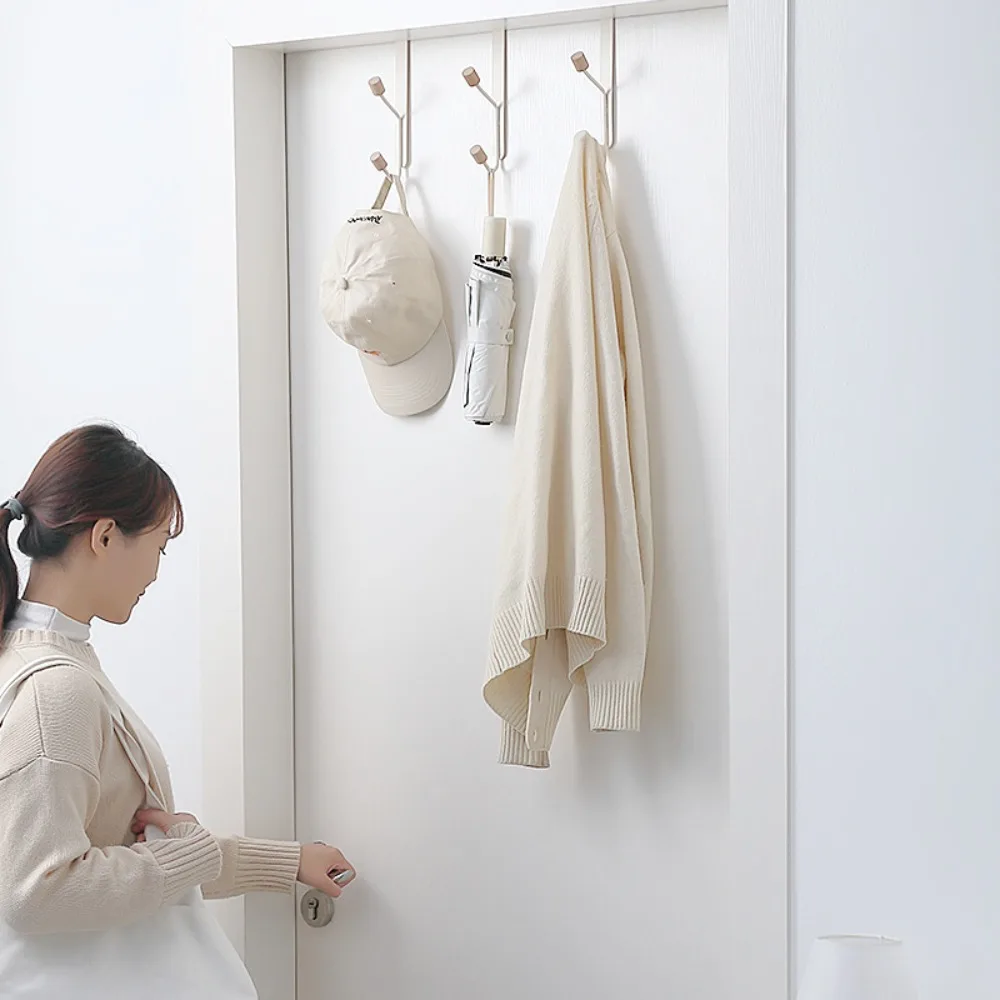 Hanging Clothes Sturdy Metal Over The Door Hooks Wardrobe Door Hooks Organizer Rack