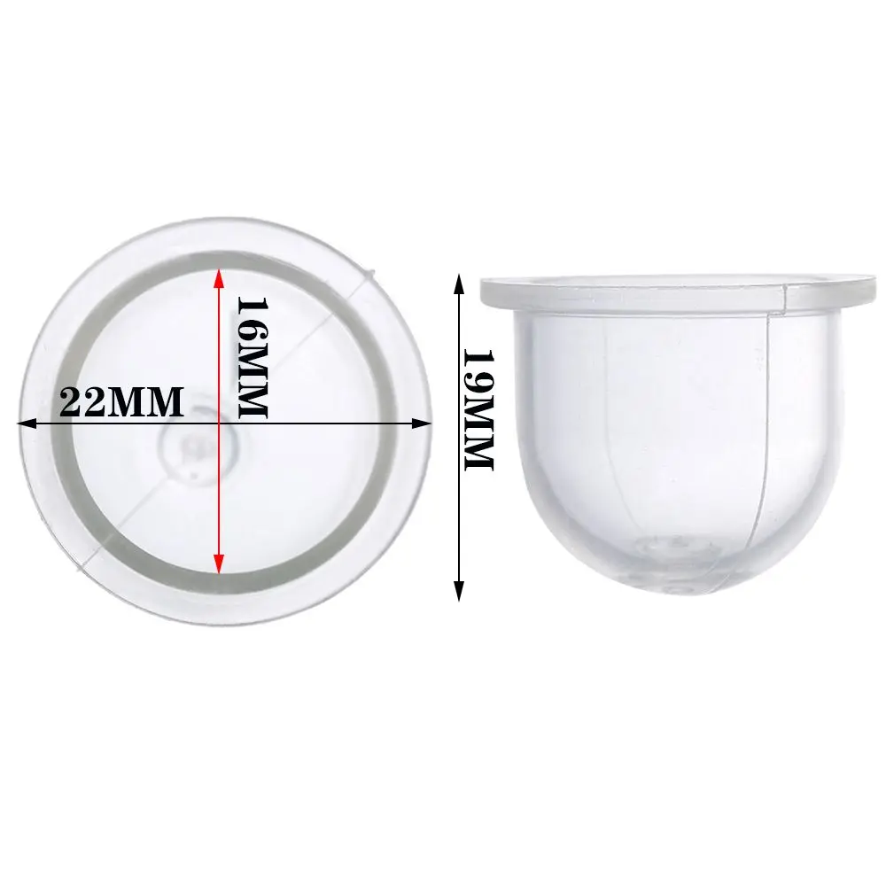 10Pcs 22mm Fuel Pump Carburetor Primer Bulb For Chainsaws Trimmer Brushcutter Clear