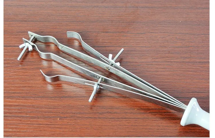 Hand-held stainless steel moxa clip thunder fire moxibustion portable thick moxa clip moxibustion warm-burning instrument