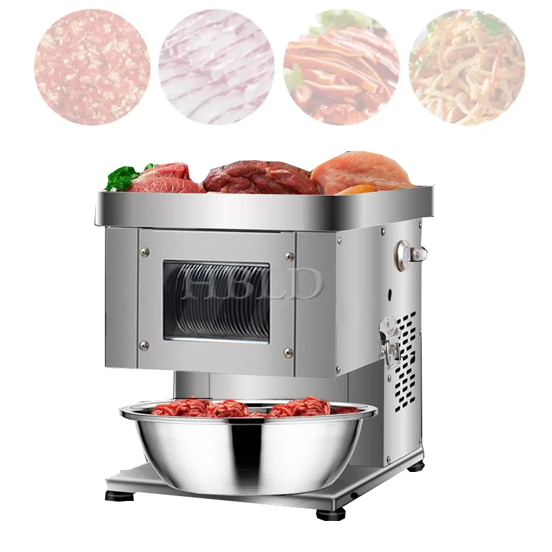 

Stainless Steel Meat Cutter, Commercial Electric Fully Automatic Bean Skin Mushroom Vegetable Shredder