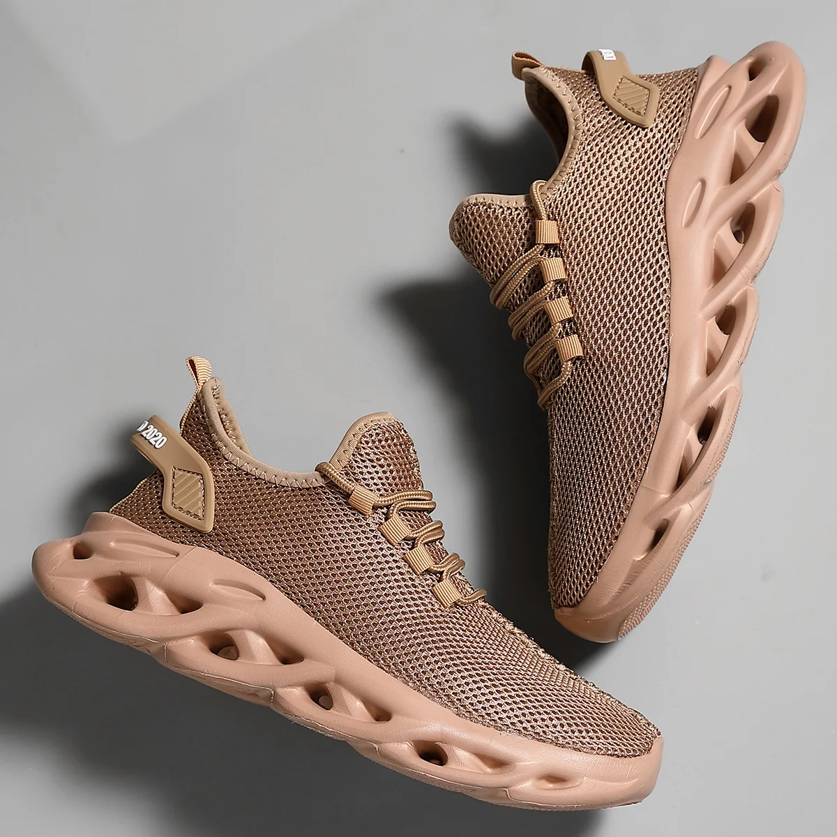Men Sports Running Black Jogging Shoes Casual Sneakers Brown Outdoor Breathable Mesh Light Black Tennis Outdoor Walking