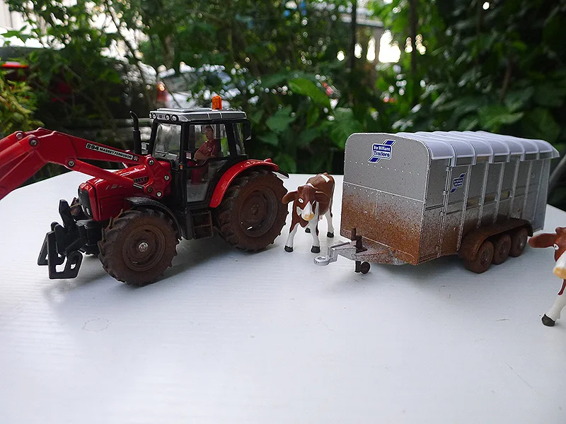 

SIKU 1:32 Massey Ferguson w Ifor Уильямс стоковый прицеп трактор имитация ограниченного выпуска металлическая статическая модель автомобиля из сплава игрушка подарок
