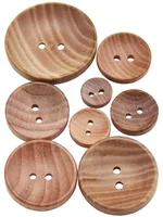 Natural Color Camellia Wood Grain Wooden Buttons Sewing Accesories For Clothes Decorative 2 Holes Button 10mm-30mm 10PCs 30PCs 1