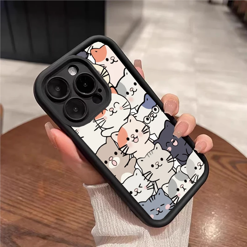Adorable Black Kitten Cat Soft Protective Phone Case