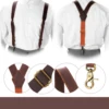 Tourbon Leather Tool Belt Clothing Suspenders Tactical Duty Belt Harness Tool belt Fully Adjustable Men 5