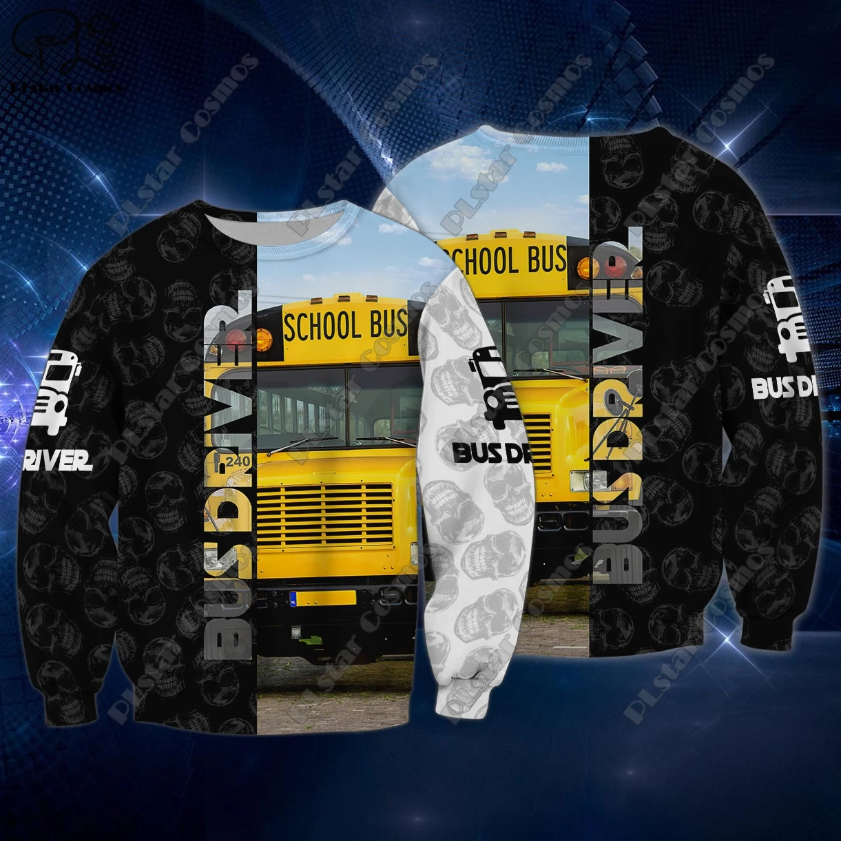 3D printing new car series truck school bus tractor art unisex clothing fun casual hoodie/sweatshirt/zipper/jacket/T-shirt Q-1