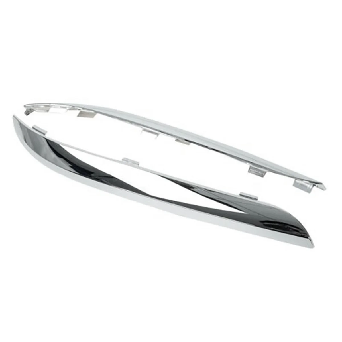 68127941AB, 68127940AB for Chrysler 300 2011-2014 Front Bumper Molding Trim Set Left+Right (Silver)
