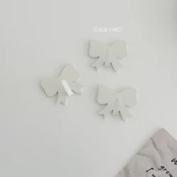 Charming Pink Bow Wall Hook - Decorative & Adhesive - Free Storage Solution - 3pcs (White - Bow)