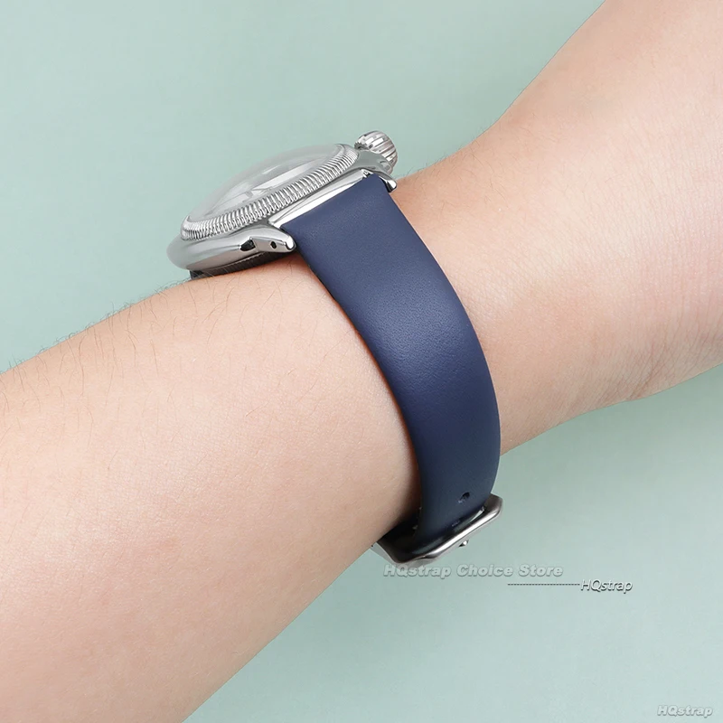 Elegant Women's Genuine Leather Watch Bracelet - Slim Design, Various Sizes Available