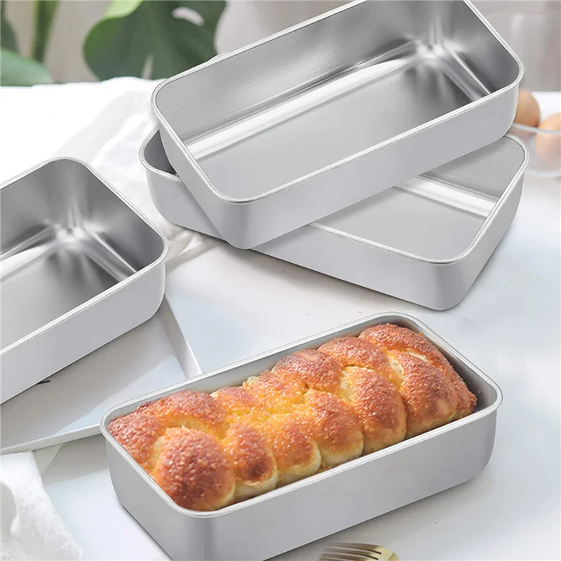 Aluminum Alloy Bread Baking Tray Non-Stick Rectangle Cheese Cake Toast Mold Bread Loaf Pan Baking Pans Kitchen Baking Supplies