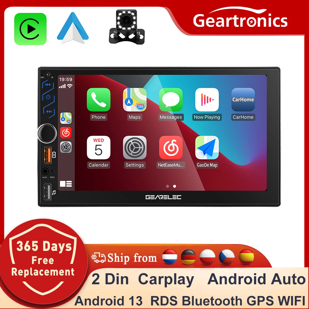 Android 13 2 Din Autoradio Carplay Android Auto Universal Car Multimedia Video Player 7 Pollici 2 Din Navigazione Auto Stereo