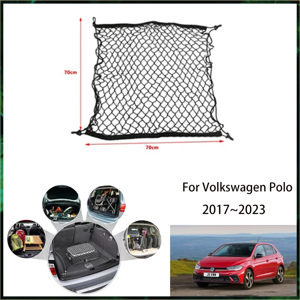 

Для Volkswagen VW Polo GTI MK6 MK6.5 AW BZ Virtus 2017 ~ 2023, багажная сетка, автомобильные аксессуары для интерьера, органайзер для багажа 2019 2020