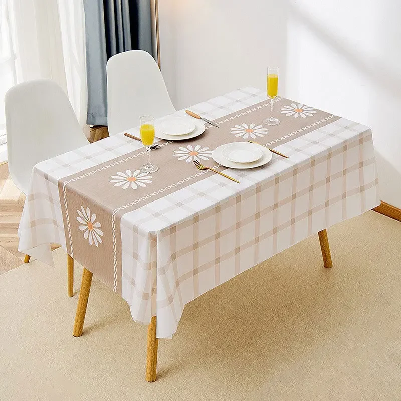 

New Home Kitchen Oil Proof and Non Wash Table Cloth Light Luxury INS Style