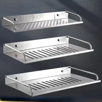 욕실 선반 정리함 보관 벽걸이 선반, 주방 샤워 랙, 스테인레스 스틸 샴푸 거치대 배수 액세서리