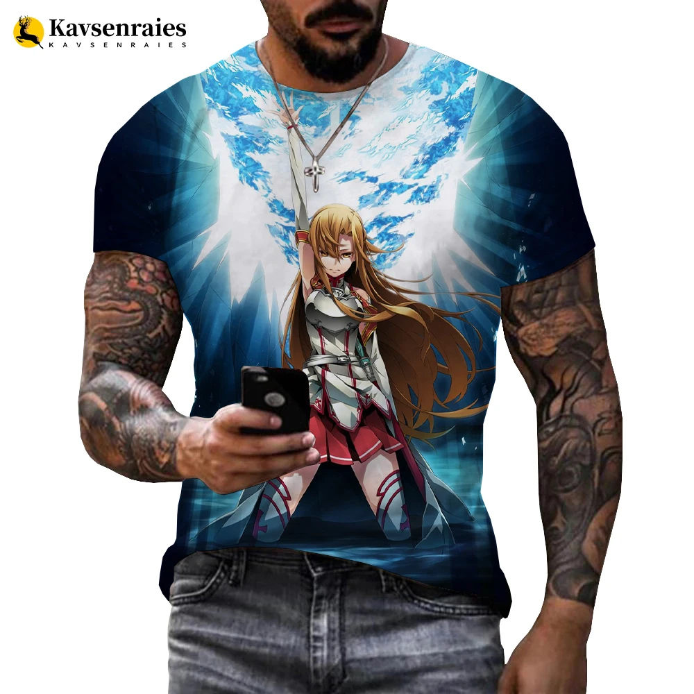 

Anime Sword Art Online 3d Printed T-shirt Men/women Fashion Harajuku Style Popular Short Sleeve Streetwear Tees 6XL