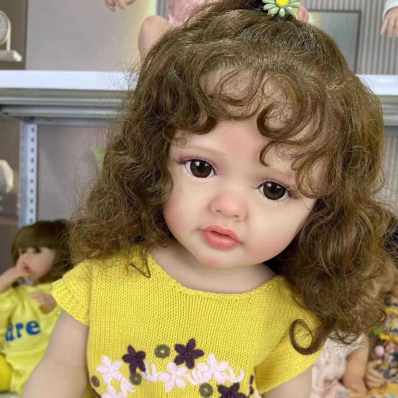 

22 Inch 3D Art Doll with Vascular Vein Skin Full Silicone Reborn Baby Doll Girl Betty Realistic Children Toys Birthday Gift