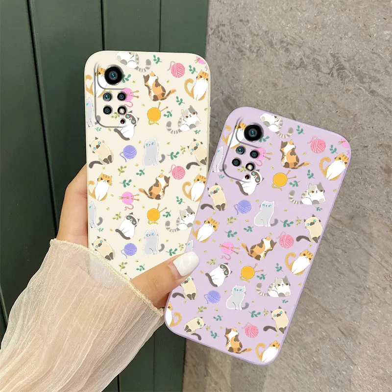 Charming Cat Pattern Phone Case - Stylish and Durable Cover