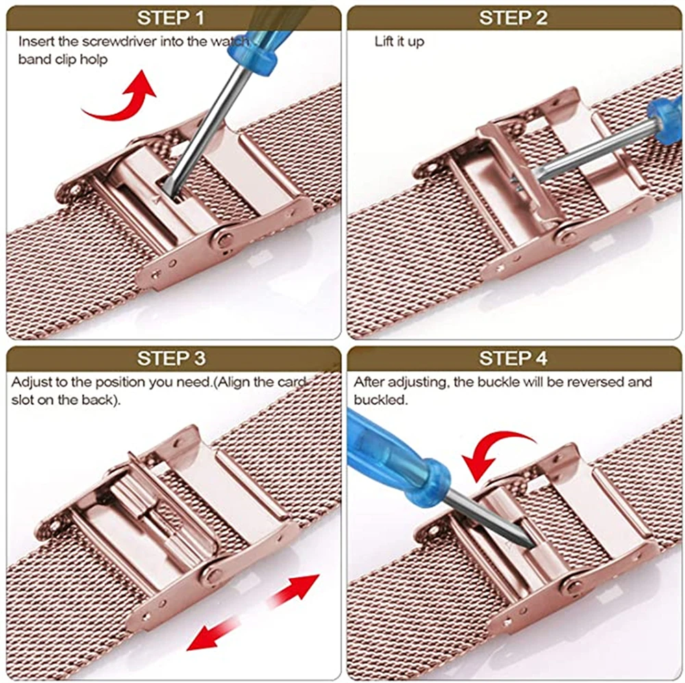 Stainless Steel Watchband Metal Bracelet Strap