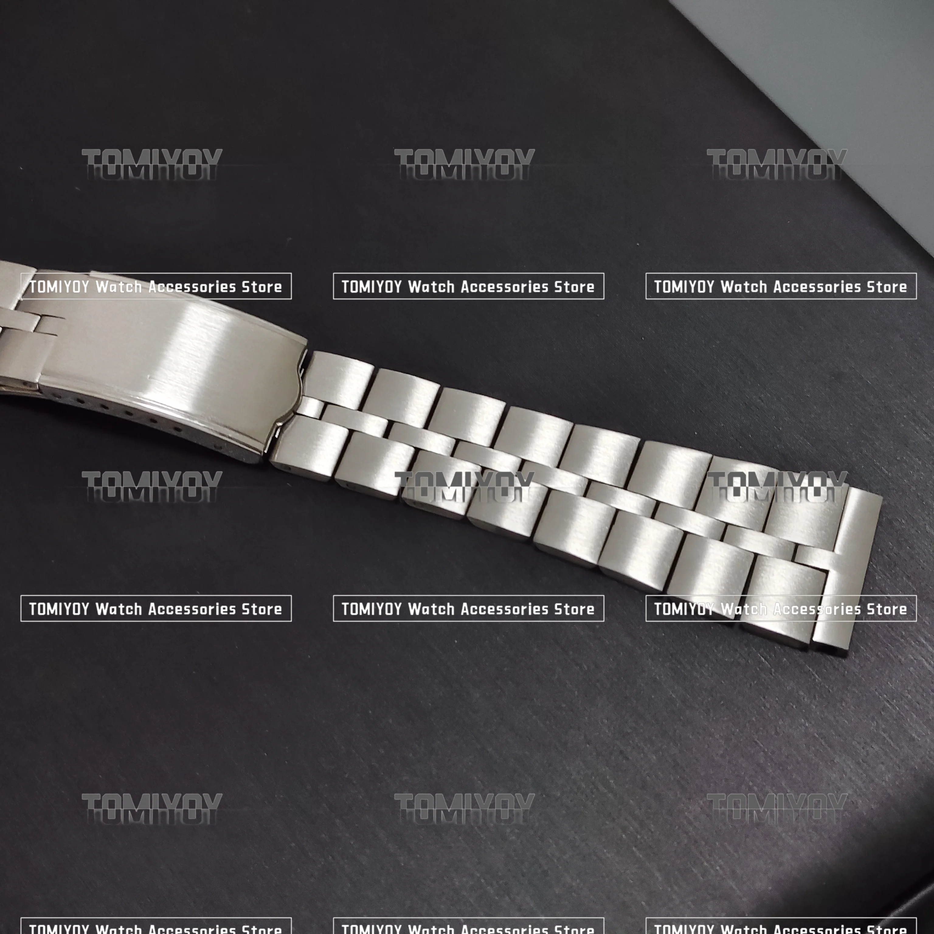 Vintage All Brush Silber Edelstahl Uhrenarmband Armband Silber Passend für Seiko 6139 6138 Uhr – Detail 2