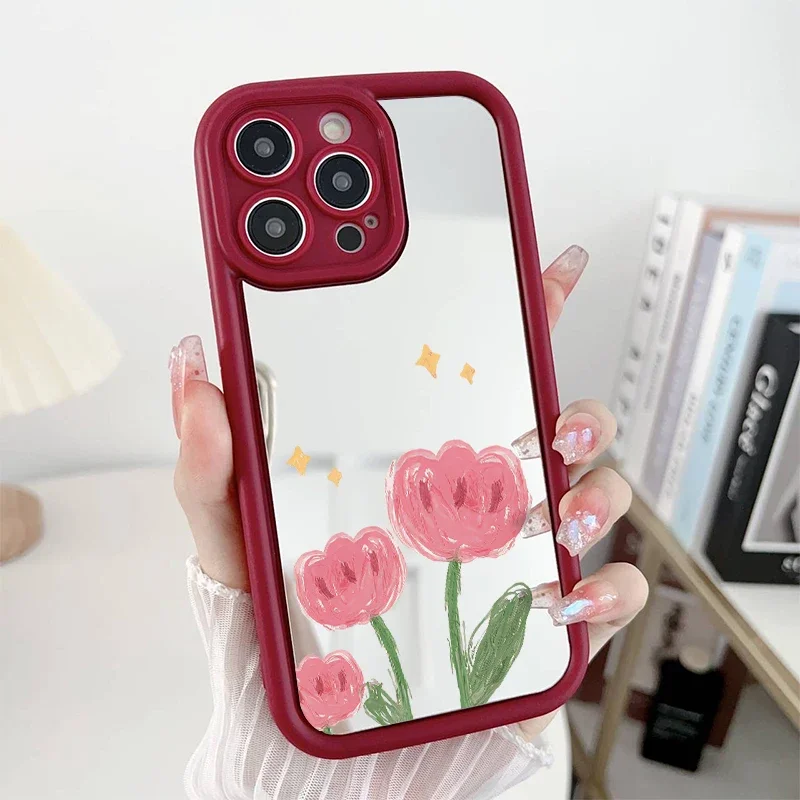 Elegant Floral Mirror Phone Case