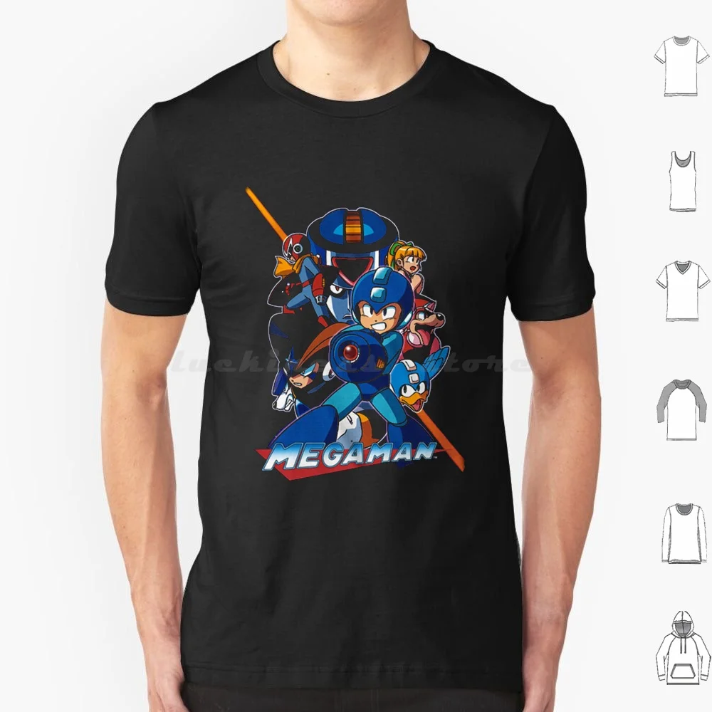 Mega Man Collage Maglietta Darkside 6Xl Cotton Cool Tee Megaman Mega Man Mega Man Robot Game Games Mega Man Gaming Mega Man Retro