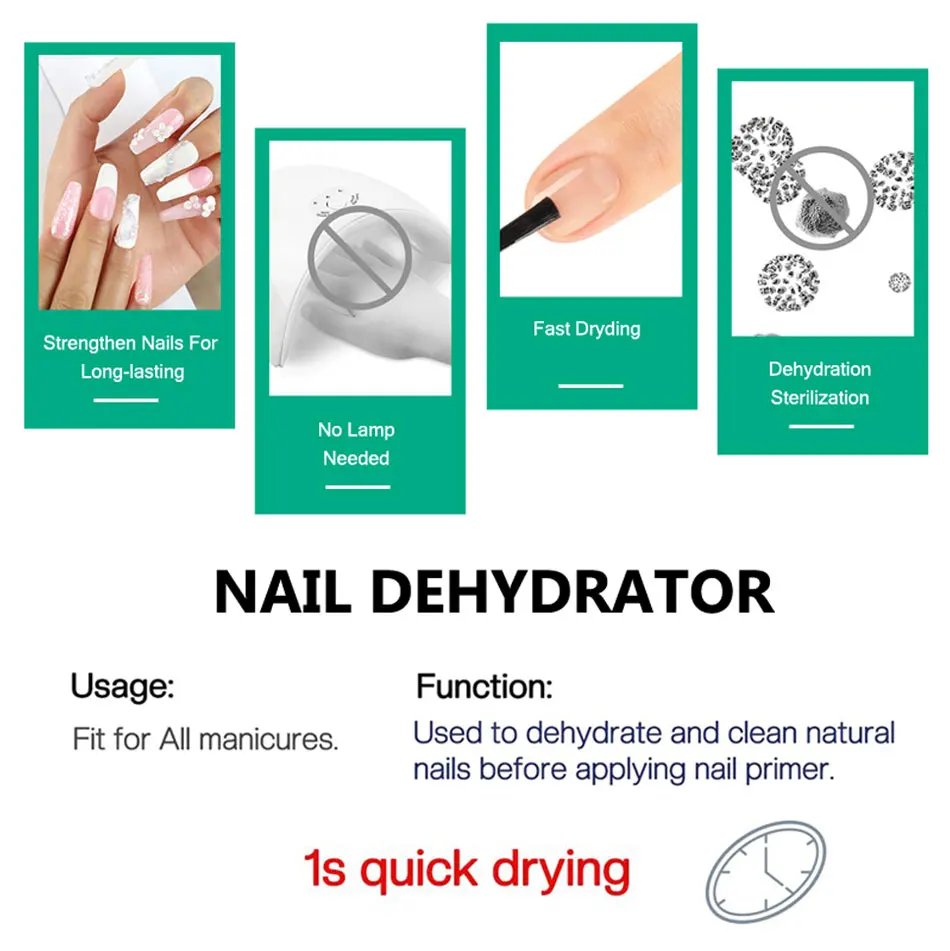 Description Picture 5 of itemCHUNSHU 15ML Dehydrator Primer No Need UV LED Lamp Fast Air Dry Strong Base Coat Semi Permanent UV Gel Nail Polish  Long Lasting