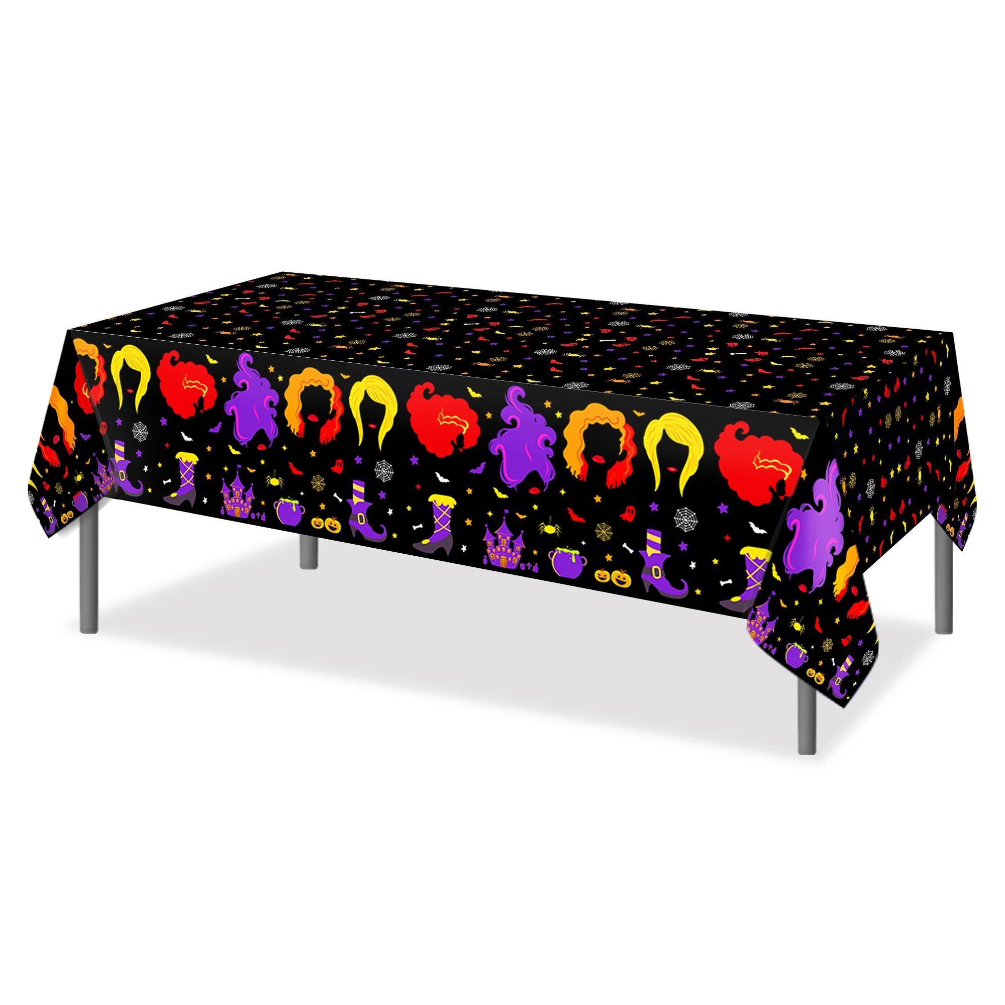 

Скатерть одноразовая водостойкая в виде ведьмы/тыквы на Хэллоуин, 130 х220 см