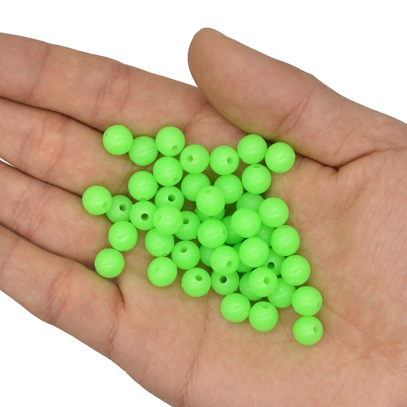 3/4/5mm Soft Mini Fly Tying Glow Beads Fly Tying Material Wet Saltwater Fishing Sabiki Luminous Hot Beads Egg Roe 200PCS