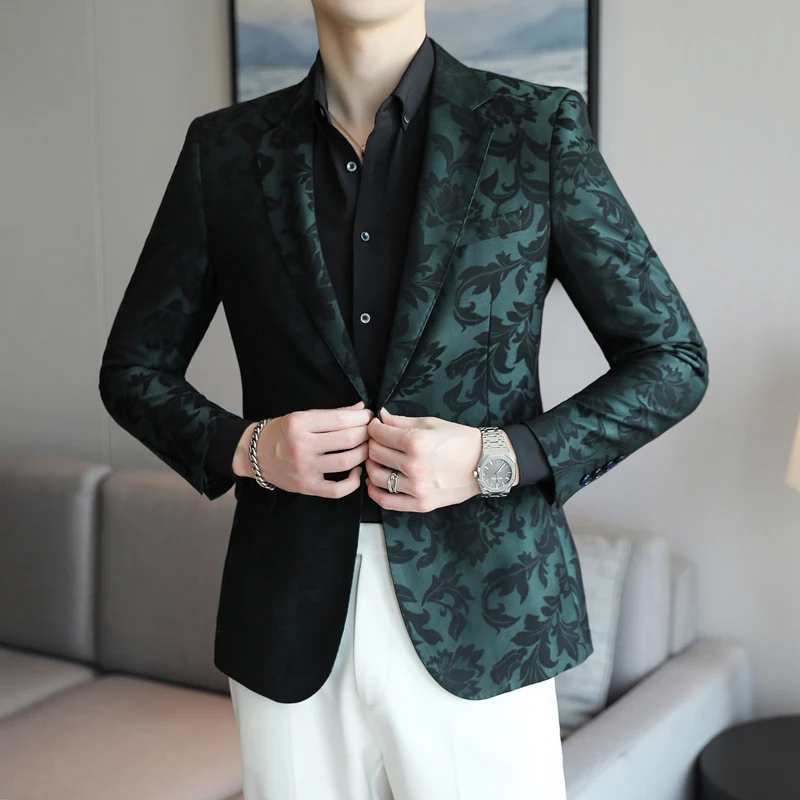 Men Casual Suit Top Spring S-5XL High-Quality Fashion Handsome Trend Business Boutique Wedding Dance West Coat
