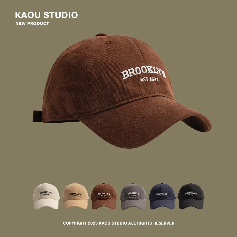 Retro Peaked Cap Children's Couple's Spring and Autumn All-Matching Embroidered Baseball Cap Men's Sun Hat Fashion