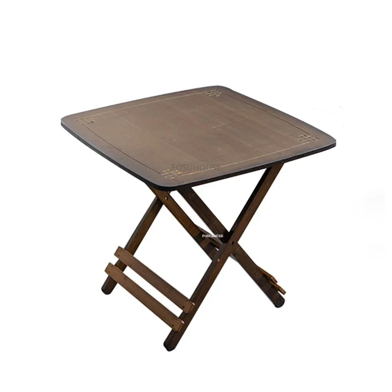 Folding Dining Table Small Apartment Home Kitchen Furniture Square Restaurant Tables Simple Modern Living Room Dining Tables