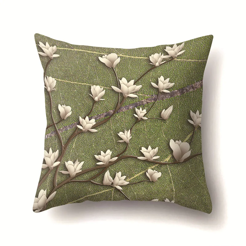 

Cushion Cover 45x45cm Print Plant Tree Plant Sofa Pillow Case Decorative Pillows Home Decor