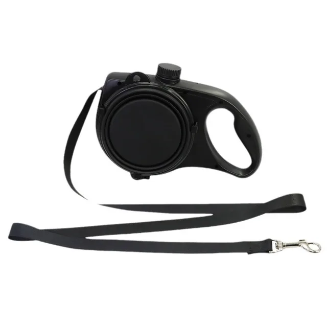 3 In 1 Retractable Dog Leash With Water Bottle Bowl Portable Automatic Lead For Puppy Medium Pet Outdoor Walking Supplies
