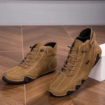 أحذية ركوب الدراجات للرجال بتصميم ريترو، عصرية ومتعددة الاستخدامات ومريحة ومسامية وغير قابلة للانزلاق، أحذية مسطحة للمشي في الحديقة في الهواء الطلق 3