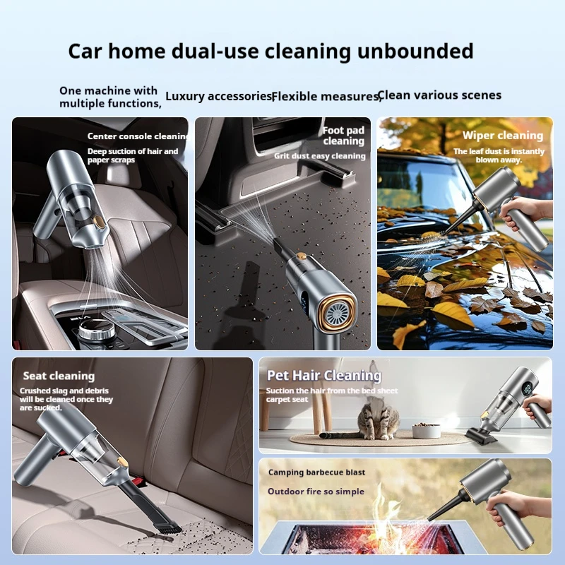 18000PA Car Vacuum Cleaner Mini Powerful Cleaning Machine Strong Suction Handheld for Car Wireless Portable Home Appliance