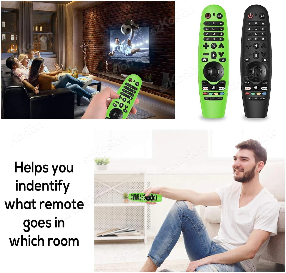 Silicone Protective Case for LG Smart TV Magic Remote Control Cover AN-MR600/650A AN-MR20GA/19BA/18BA Shockproof Luminous silicone remote case silicone remote sleeve silicone remote cover silicone case protector remote controller cover