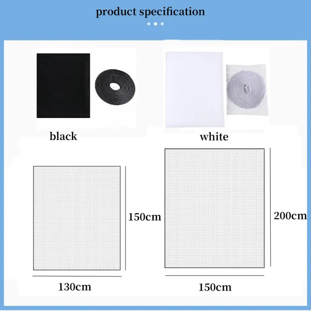 Anti Fly Mosquito Net Insect Bug Fly Screen Curtain Indoor DIY Self-Adhesive Window Mesh with Tape for Windows Accessories 2