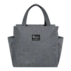 Enhanced Waterproof Oxford Thermal Cooler Bag - Large Capacity, Portable & Stylish Lunch Bag for Women (Grey)