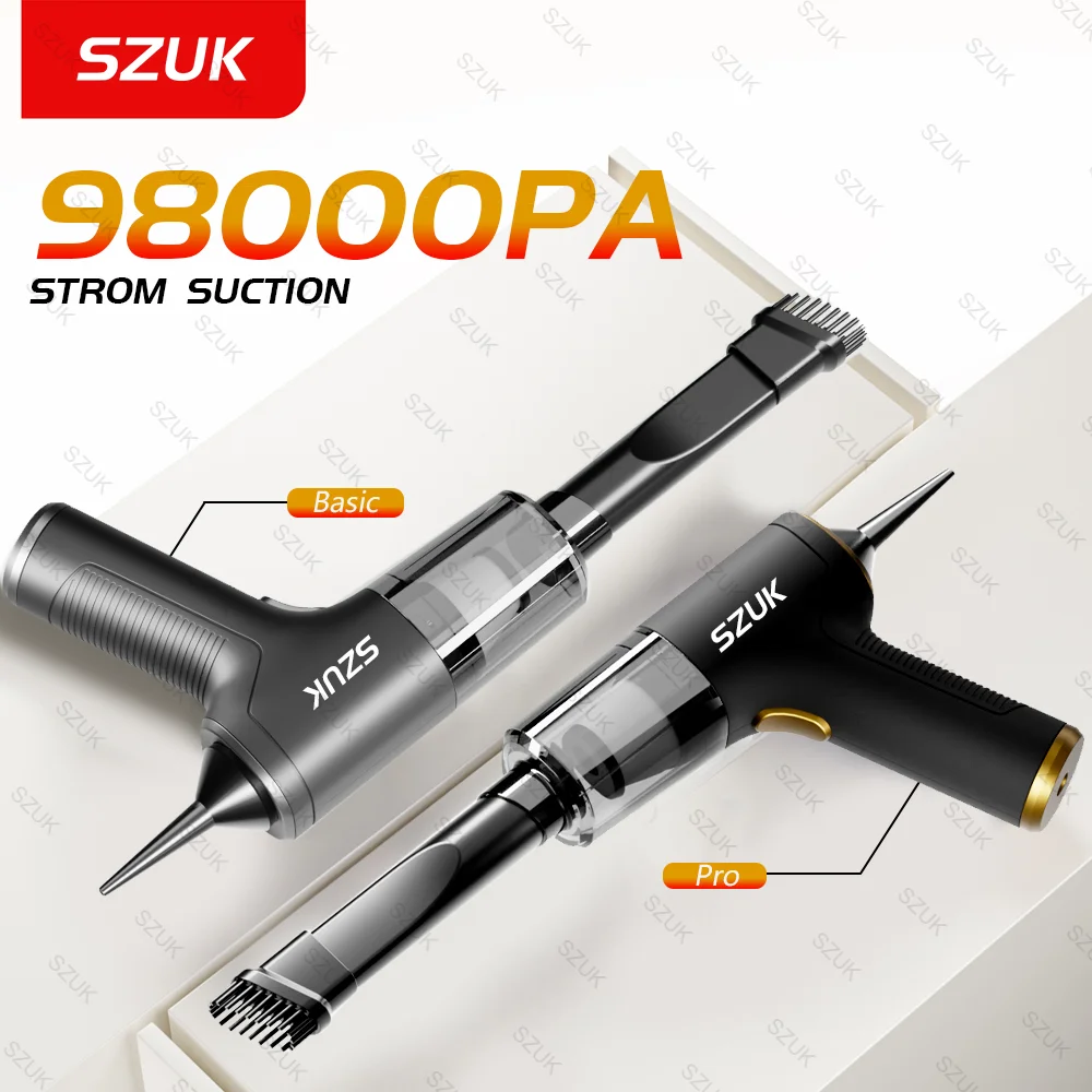 

SZUK 98000PA Car Vacuum Cleaner Wireless Portable Cleaning Machine for Car Home Appliance Powerful Handheld Cleaner for keyboard